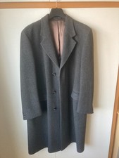 Dunn & Co 3/4 Length Grey/Charcoal Crombie Overcoat Made in England Size L to XL