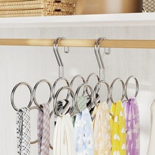 2Pcs Scarf Hanger Organizer Holder Hanging Rack for Pashminas Ties Socks