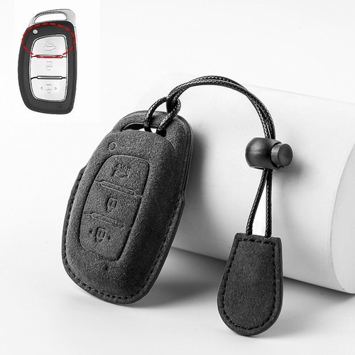 Leather key fob cover chain - leather,