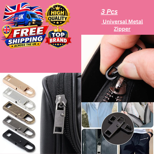 3pcs universal metal zipper - 3pcs,