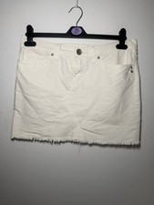 M&S White Denim Mini Skirt
