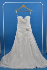 Viva Bride Wedding Dress Ivory Strapless A-Line Chiffon Ruched UK Size 10