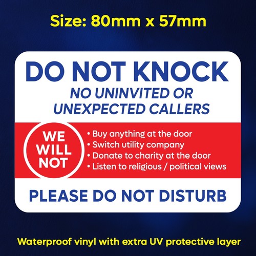 Stop cold callers sticker - cold,