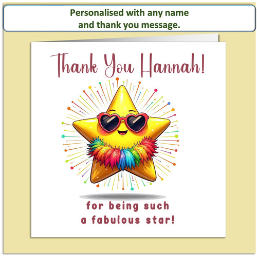 Personalised thank you card - personalised,