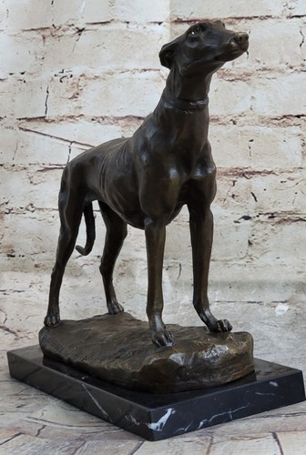 Bronze greyhound standing - bronze,