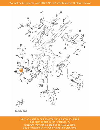 Yamaha footrest - yamaha, 1