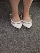 White Wide Fit Flat Slip On