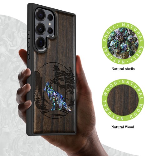 Hand inlaid wood phone case - hand-inlaid,