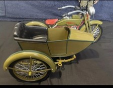 1/6 scale rare model 1917 Harley Davidson motorcycle and sidecar