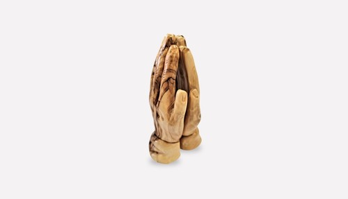 Holy land olive wood - olive, praying