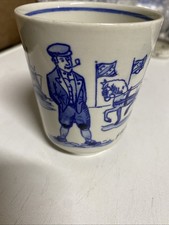 Hand Painted DELFTS Blauw Royal G.  Beaker/Mug/Cup - Blue & White Friesland 6/4