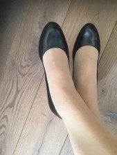 L K Bennett women's black leather court shoes Size 37 in new condition, unworn