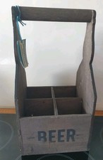 Wooden beer bottle caddy crate