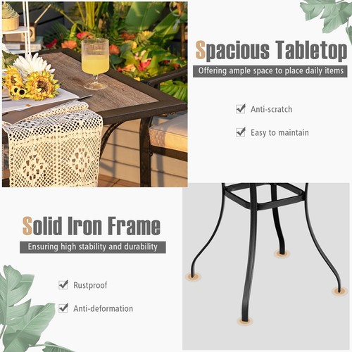 70cm patio square bar table - patio,