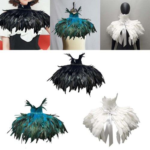 Gothic artificial feather - feather, cape