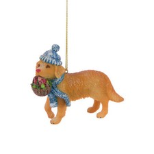 Golden Retriever Pup Festive Resin Hanging Tree Ornament 6cm/2.5 Inches