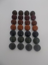 10 x Leather Look Buttons 20mm