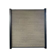 6ft Steel  Grey Composite Fence Panel Kit Plus Aluminium Post - Rails etc