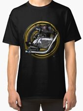 Royal Enfield Crusader Vintage Motorcycle engine T Shirt by INISHED Productions