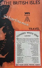 RMS Majestic Olympic Georgic & Britannic Cunard White Star Line Brochure 1930s 