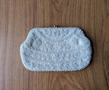 Vintage Beaded Pearl Clutch