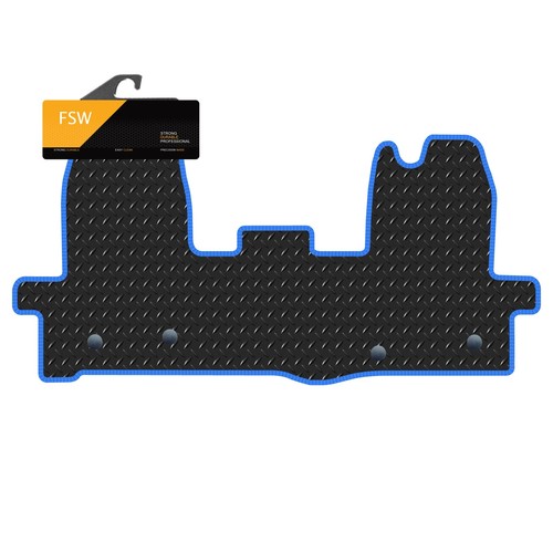 Van floor mat blue trim - floor,