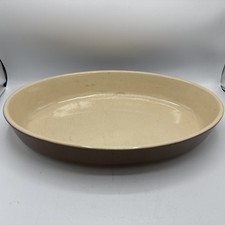 French Vintage EMILE HENRY Bakeware Glazed Ceramic Stoneware 48CM Casserole Dish