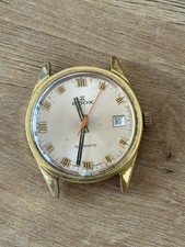 Vintage Edox Mens Gold Plated Automatic Date Watch - Running Project