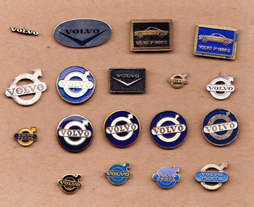 Vintage volvo logo pin - logo, badges