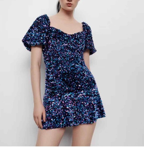 Zara sequin mini - zara, neck