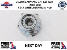 TOYOTA VELLFIRE 2.4i 3.5i 4WD 2008-2015 REAR WHEEL BEARING & HUB COMPLETE   