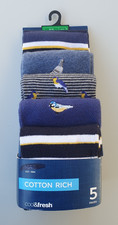 MENS SOCKS 5 Pack Cotton Rich