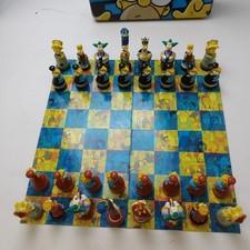 The Simpsons Chess Set 2002 Tin Collectors Box Cardinal Games Vintage 