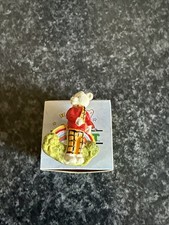 R and R Hill Hand Painted Rupert Bear Rainbow Pin Badge