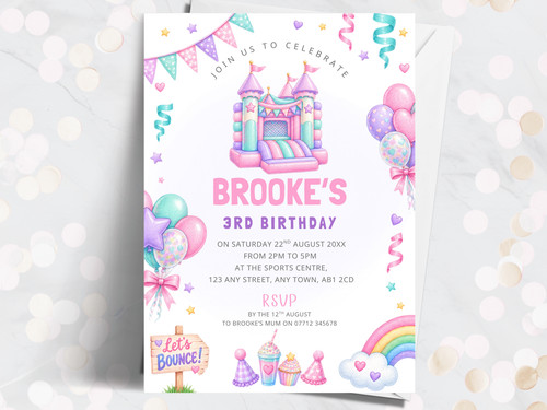 Bouncy castle personalised - castle,