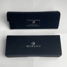Murano Eyeglasses Cases x2 Black Magnetic Shut Semi Hard Cover Holder Storage