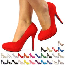 Womens Stiletto High Heel Pump Ladies Slip On  Wedding Party Court Platform Shoe