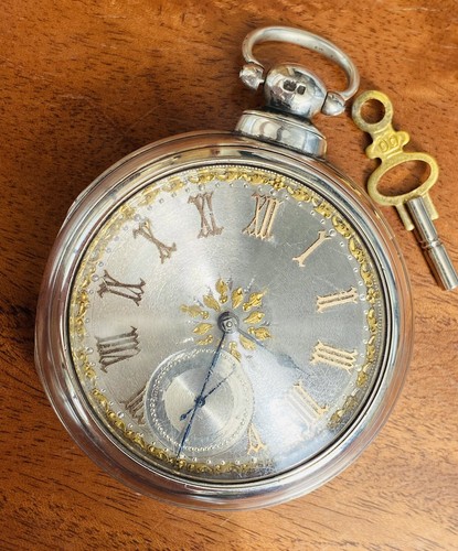 1876 pair cased fusee lever - pair,