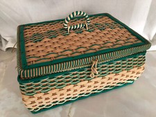 Vintage Wicker Sewing Basket