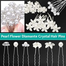 Diamante Floral Hair Pins Set