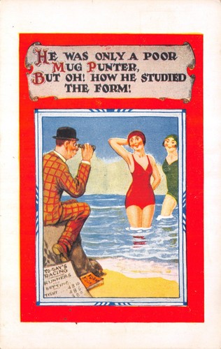 Old comic postcard seaside - postcard,
