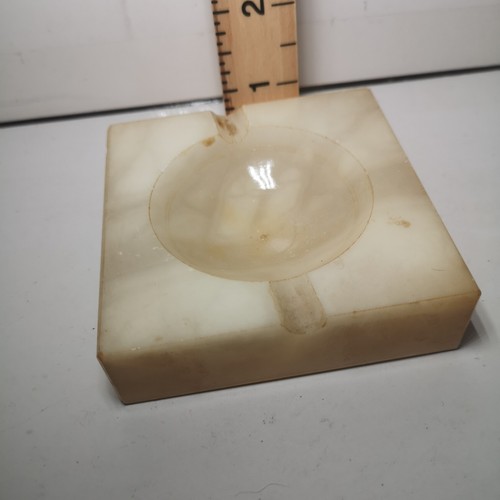 Vintage alabaster onyx ashtray - onyx,