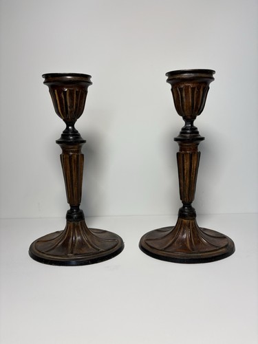 Antique bronze candlesticks - antique,