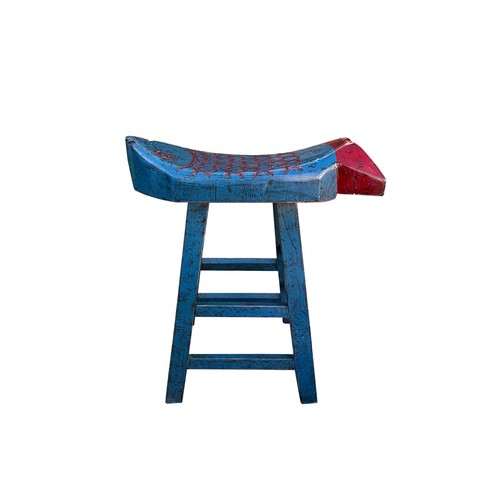 Sharp blue red fish - fish, seat