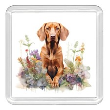 Hungarian Vizsla Dog & Flowers