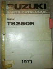 1971 Suzuki 250 Model TS250R Motorcycle Parts Catalog Book Manual Original OEM