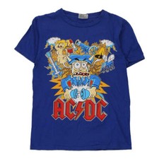 Age 14 AC/DC Thanabat Band T-Shirt - Medium Blue Cotton
