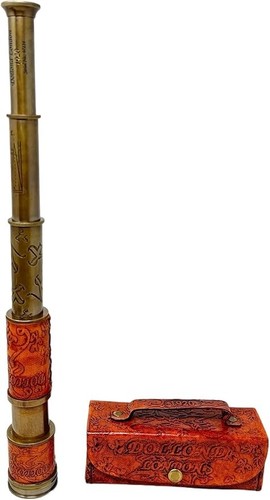 Vintage brass telescope - vintage,