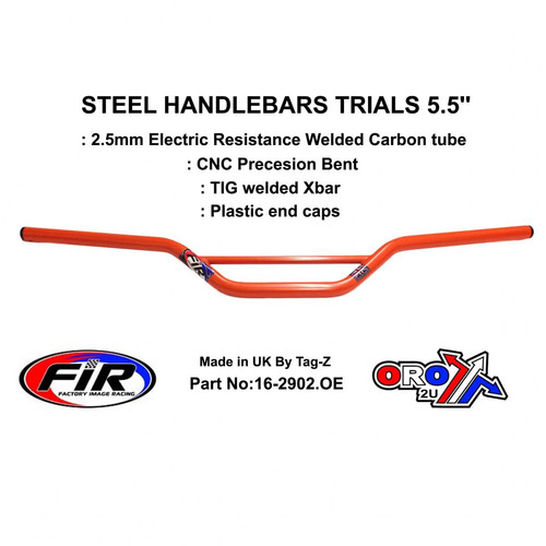Steel handlebars trials - steel, 5.5''