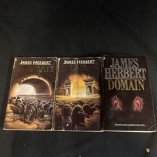 James Herbert THE RATS / LAIR / DOMAIN Vintage Paperback Books Bundle Horror